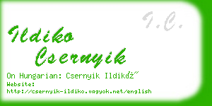 ildiko csernyik business card